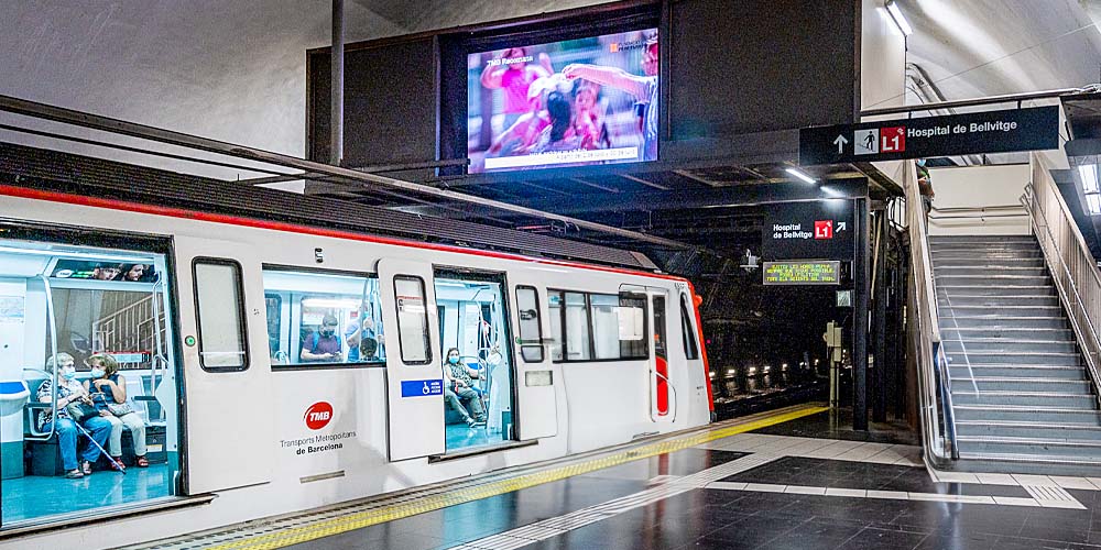 Publicidad Metro Barcelona_Gran Formato LED