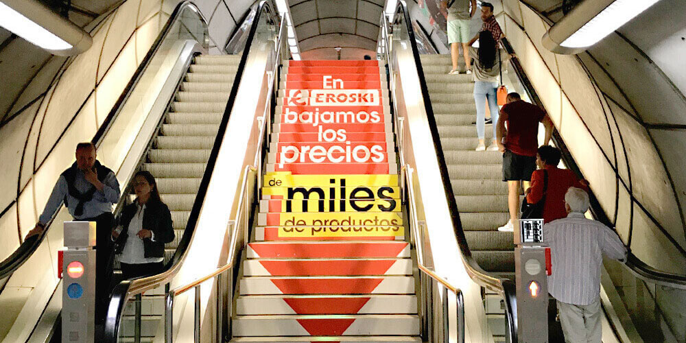 Publicidad Metro Bilbao Escaleras